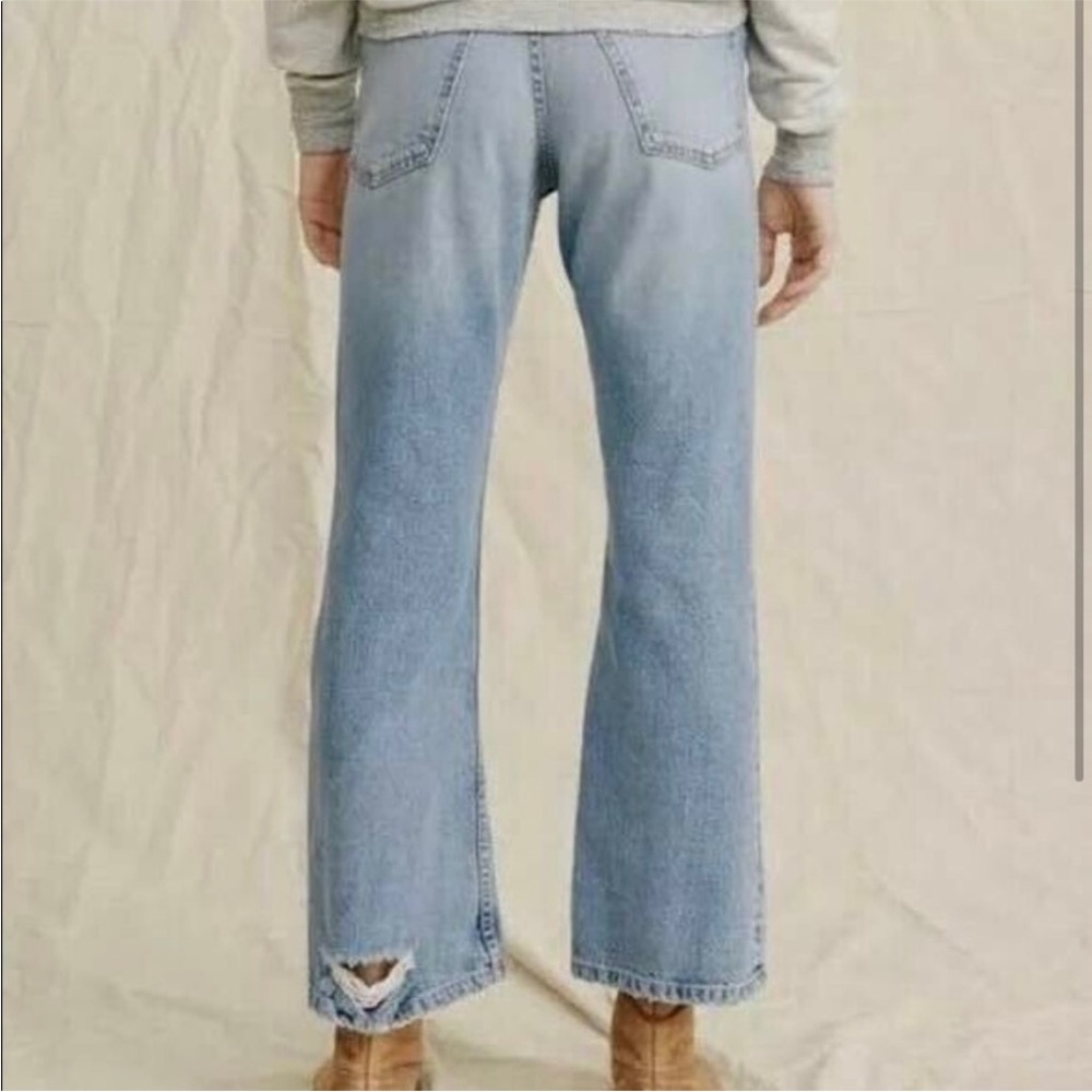 THE GREAT. Light Blue Flare Jeans